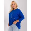 Dámska blúzka plus size kobaltovo-modrá RV-BZ-9088.53P (Farba Kobaltovo-modrá, Veľkosť ONE SIZE)