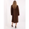 Dámsky kabát farba tmavo-hnedá kód IT-PL-80320.65 : na temu obdobie Jeseň / zima (Farba Tmavo-hnedá, Veľkosť ONE SIZE)