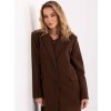 Dámsky kabát farba tmavo-hnedá kód IT-PL-80320.65 : na temu obdobie Jeseň / zima (Farba Tmavo-hnedá, Veľkosť ONE SIZE)