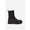 Dámské botky chelsea na platformě a plochém podpatku černé Ravessa (Veľkosť 36)