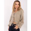 Dámsky sveter farba Béžová kód MI-SW-2911.91 (Farba Béžová, Veľkosť ONE SIZE)