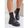 Kožené zateplené botky workerky Dámske big star oo274a387 čierne / OO274A387 906 (Veľkosť 37)