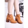 Hnedé dámske členkové topánky, kód produktu A5706-32 (Veľkosť 36)