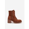 Zateplené dámské kotníkové boty s šněrováním a zipy Camel Paressa (Veľkosť 38)