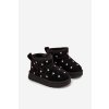 Detské snehule srdíčka čierne gracina / 20401-1A/2A/3A BLACK (Veľkosť 21)