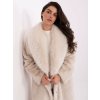 Dámsky kabát farba svetlo-béžová kód IF-PL-G230121.98P : na temu obdobie Jeseň / zima (Farba Svetlo-béžová, Veľkosť ONE SIZE)
