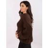 Dámsky sveter farba Tmavo-hnedá kód MI-SW-1610.18 (Farba Tmavo-hnedá, Veľkosť ONE SIZE)