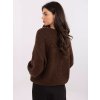 Dámsky sveter farba Tmavo-hnedá kód MI-SW-1610.18 (Farba Tmavo-hnedá, Veľkosť ONE SIZE)
