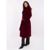 Dámsky kabát farba bordová kód IT-PL-97150.26 : na temu obdobie Jeseň / zima (Farba Bordová, Veľkosť ONE SIZE)