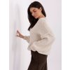 Dámsky sveter farba Svetlo-béžová kód IT-SW-72806.75 (Farba Svetlo-béžová, Veľkosť ONE SIZE)