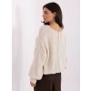 Dámsky sveter farba Svetlo-béžová kód IT-SW-72806.75 (Farba Svetlo-béžová, Veľkosť ONE SIZE)