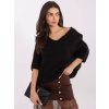 Dámsky sveter farba Čierna kód IT-SW-7703.70 (Farba Čierna, Veľkosť ONE SIZE)