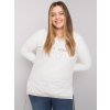 Dámska blúzka plus size tmavo-zelená RV-BZ-7157.87P (Farba Okrová, Veľkosť ONE SIZE)