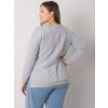 Dámska blúzka plus size tmavo-zelená RV-BZ-7157.87P (Farba Tmavá-khaki, Veľkosť ONE SIZE)