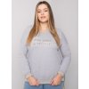 Dámska blúzka plus size tmavo-zelená RV-BZ-7157.87P (Farba Okrová, Veľkosť ONE SIZE)