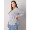 Dámska blúzka plus size tmavo-zelená RV-BZ-7157.87P (Farba Okrová, Veľkosť ONE SIZE)