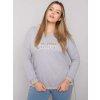 Dámska blúzka plus size tmavo-zelená RV-BZ-7157.87P (Farba Okrová, Veľkosť ONE SIZE)