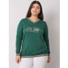 Dámska blúzka plus size tmavo-zelená RV-BZ-7157.87P (Farba Tmavá-khaki, Veľkosť ONE SIZE)