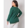Dámska blúzka plus size tmavo-zelená RV-BZ-7157.87P (Farba Tmavá-khaki, Veľkosť ONE SIZE)