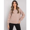 Dámska blúzka s čipkou okrová RV-BZ-7342.03 (Farba Tmavo-béžová, Veľkosť S/M)