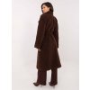 Dámsky kabát farba tmavo-hnedá kód IT-PL-97150.26 : na temu obdobie Jeseň / zima (Farba Tmavo-hnedá, Veľkosť ONE SIZE)