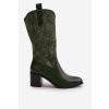 Dámske čižmy  zelené kód obuvi RMR2337-11 ZIELONY (Veľkosť 39)