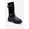 Dámske čižmy  čierne kód obuvi 55-80 BLACK (Veľkosť 39)