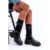 Dámske čižmy  čierne kód obuvi 55-80 BLACK (Veľkosť 39)