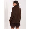 Dámsky sveter farba Tmavo-hnedá kód CH-SW-72989.68 (Farba Tmavo-hnedá, Veľkosť ONE SIZE)