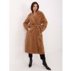 Dámsky kabát farba hnedá camel kód IT-PL-97150.26 : na temu obdobie Jeseň / zima (Farba Hnedá camel, Veľkosť ONE SIZE)