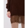 Dámsky sveter farba Tmavo-hnedá kód IN-SW-33681.05P (Farba Tmavo-hnedá, Veľkosť ONE SIZE)