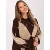Dámsky sveter farba Hnedá kód MI-SW-WM295.15 (Farba Hnedá, Veľkosť ONE SIZE)