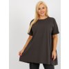 Dámska blúzka plus size tmavá-khaki RV-BZ-7923-1.34P (Farba Tmavá-khaki, Veľkosť ONE SIZE)