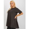 Dámska blúzka plus size tmavá-khaki RV-BZ-7923-1.34P (Farba Tmavá-khaki, Veľkosť ONE SIZE)