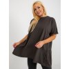 Dámska blúzka plus size tmavá-khaki RV-BZ-7923-1.34P (Farba Tmavá-khaki, Veľkosť ONE SIZE)