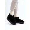 Módní semišové nízke snehule čierne nucca / W5828 BLACK (Veľkosť 38)