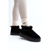 Módní semišové nízke snehule čierne nucca / W5828 BLACK (Veľkosť 38)