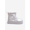 Dámske snehule na masívnou platforme strieborné fionia / VL226P SILVERY (Veľkosť 37)