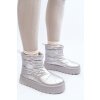 Dámske snehule na masívnou platforme strieborné fionia / VL226P SILVERY (Veľkosť 37)