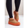Dámske snehule na platforme s nízkým svrškem camel izamine / VL238P CAMEL (Veľkosť 36)