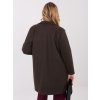 Dámsky kabát farba tmavo-hnedá kód IT-PL-20238.23 : na temu obdobie Jeseň / zima (Farba Tmavo-hnedá, Veľkosť ONE SIZE)