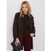 Dámsky kabát farba tmavo-hnedá kód IT-PL-20238.23 : na temu obdobie Jeseň / zima (Farba Tmavo-hnedá, Veľkosť ONE SIZE)