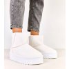 Biele nízke snehule na platforme z ekokože Reinol C2067-2 WHITE 38 - GM (Veľkosť 38)