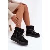 Dámske snehule na platforme so šnúrovaním čierne roselya / WSB255308-1 BLK (Veľkosť 37)