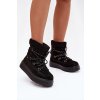 Dámske snehule na platforme so šnúrovaním čierne roselya / WSB255308-1 BLK (Veľkosť 37)