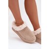 Dámske snehule na platforme s kožušinkou a prešívanéi svetlo béžove arelina / 25826 BEIGE (Veľkosť 37)