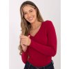Dámska blúzka basic bordová RV-BZ-A1054.34 (Farba Bordová, Veľkosť L/XL)