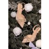 Lodičky s mašľou a odhaleným pätou béžove derissa / SQC-214 BEIGE (Veľkosť 36)