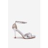 Sandále na podpätku strieborné revella / LOLA5266 SILVER (Veľkosť 38)