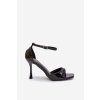 Lakované Sandále na vysokom podpätku čierne revella / LOLA5266 BLACK (Veľkosť 37)